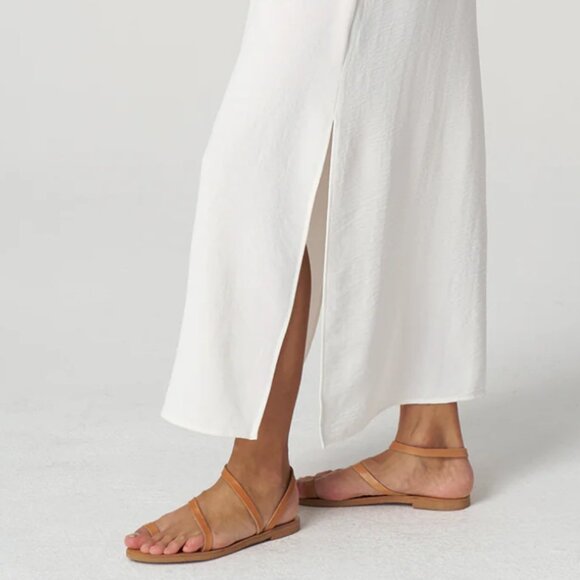 Franne Golde Ivory Santorini V-neck Maxi Dress, Ivory, XXL, NWT - Picture 2 of 7